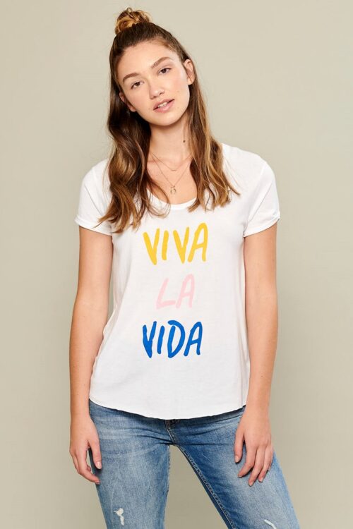 South Parade Valerie Viva La Vida T Shirt – White