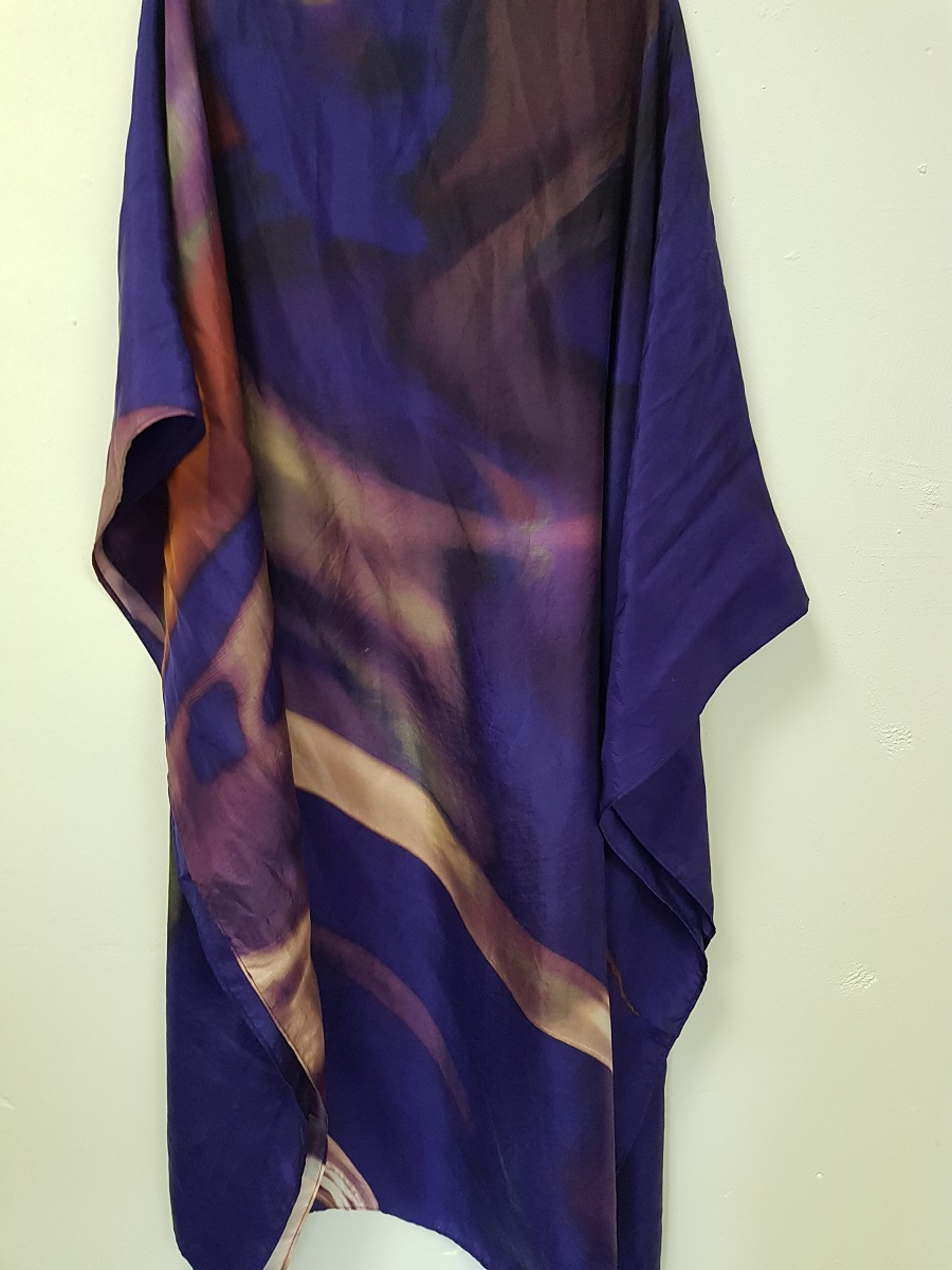 Amet & Ladoue Clay Silk Scarf - Ocean - Stick and Ribbon
