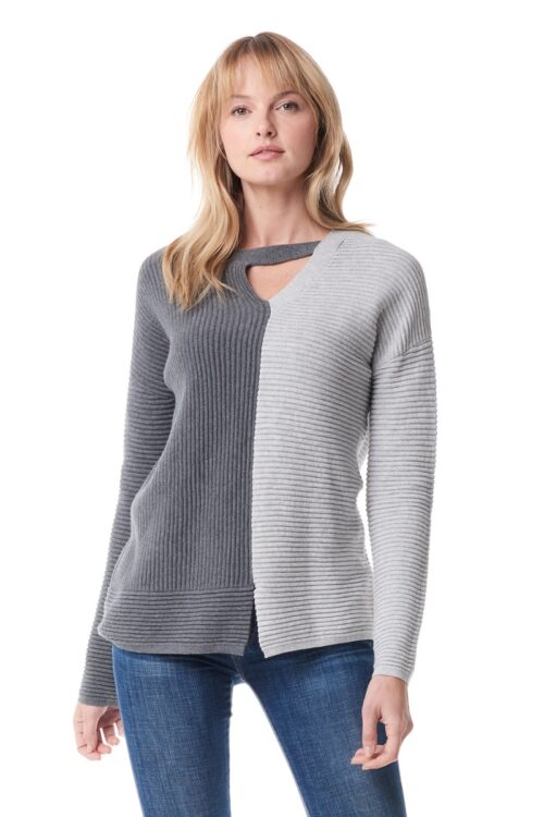 Lisa Todd Shaker Sweater – Charcoal / Silver