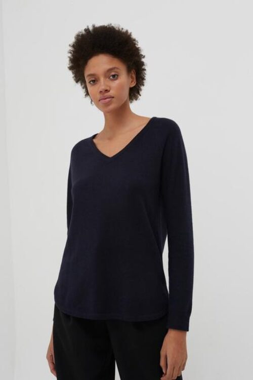 Chinti & Parker The V Neck Sweater – Navy