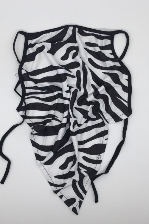 Freedom Face Scarf – Black White Zebra