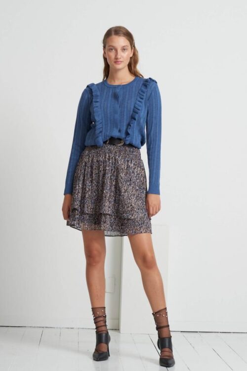 Bruuns Bazaar Vervain Estella Skirt – Modern Artwork Dark