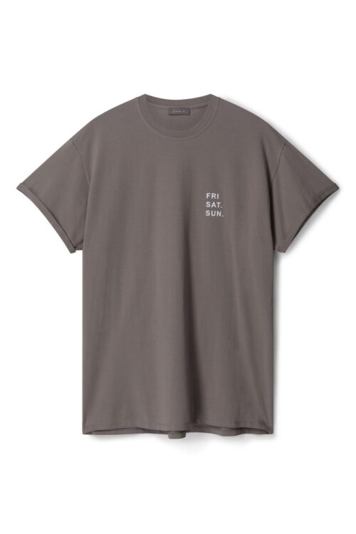 Chalk May ‘Fri Sat Sun’ One Size T Shirt – Mouse