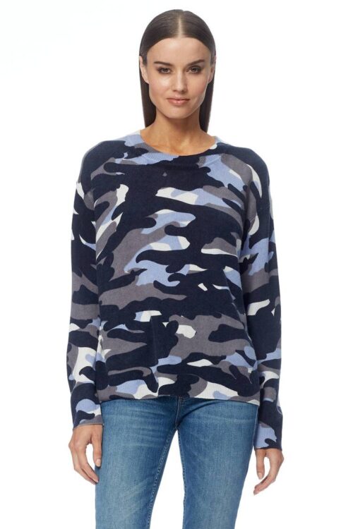 360 Cashmere Lennie Sweater – Blue Depths / Multi