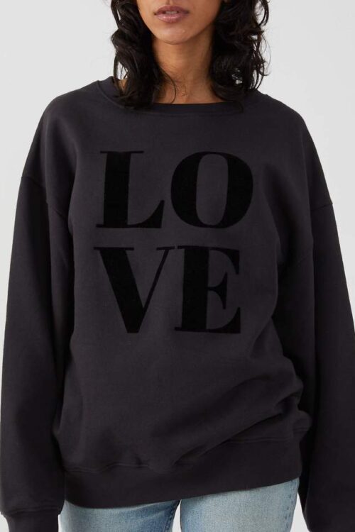 South Parade Alexa ‘Love’ Sweatshirt – Smoke Black