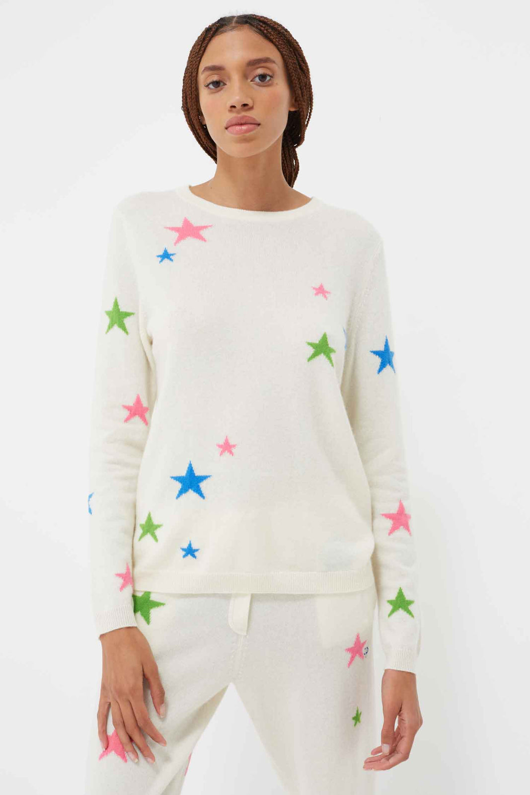 Chinti & Parker Star Cashmere Sweater - Cream - Stick and Ribbon
