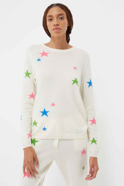 Chinti & Parker Star Cashmere Sweater – Cream
