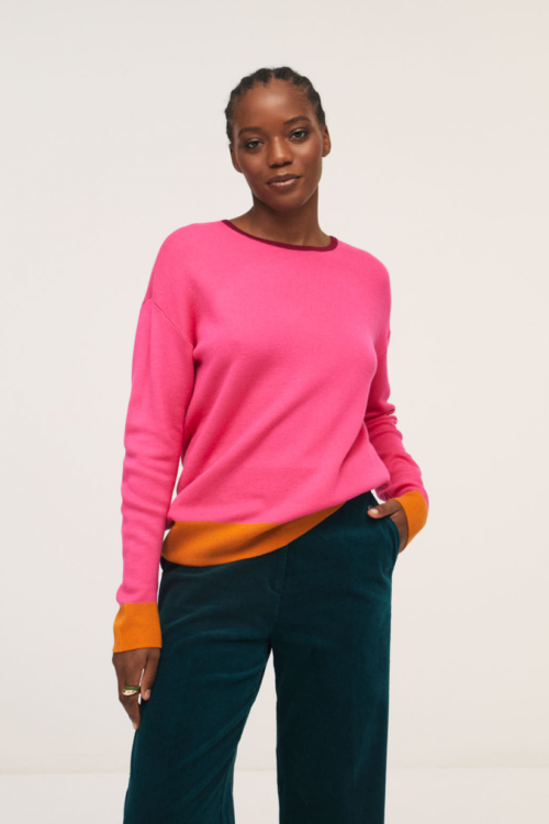 Surkana Round Neck Sweater – Pink