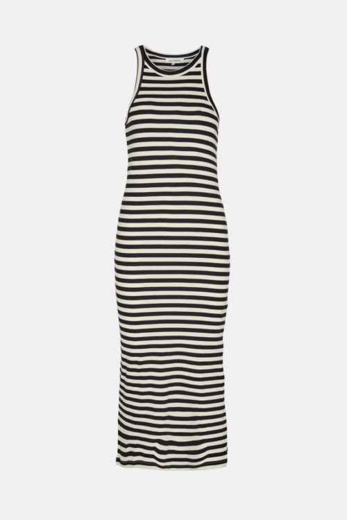 Sofie Schnoor Ribbed Tank Dress – Black Striped