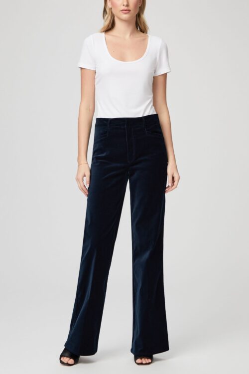 Paige Clean Front Leenah Trousers – Deep Navy