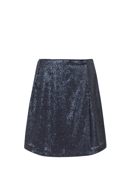 Frnch Romane Sequin Skirt – Bleu Marine