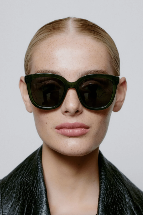 A.Kjaerbede Billy Sunglasses –  Dark Green Transparent